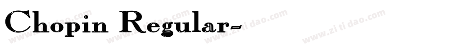 Chopin Regular字体转换